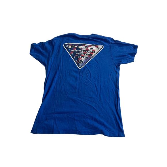 Columbia T-Shirt Adult Men's PFG American Flag Logo Sz M - Picture 1 of 5